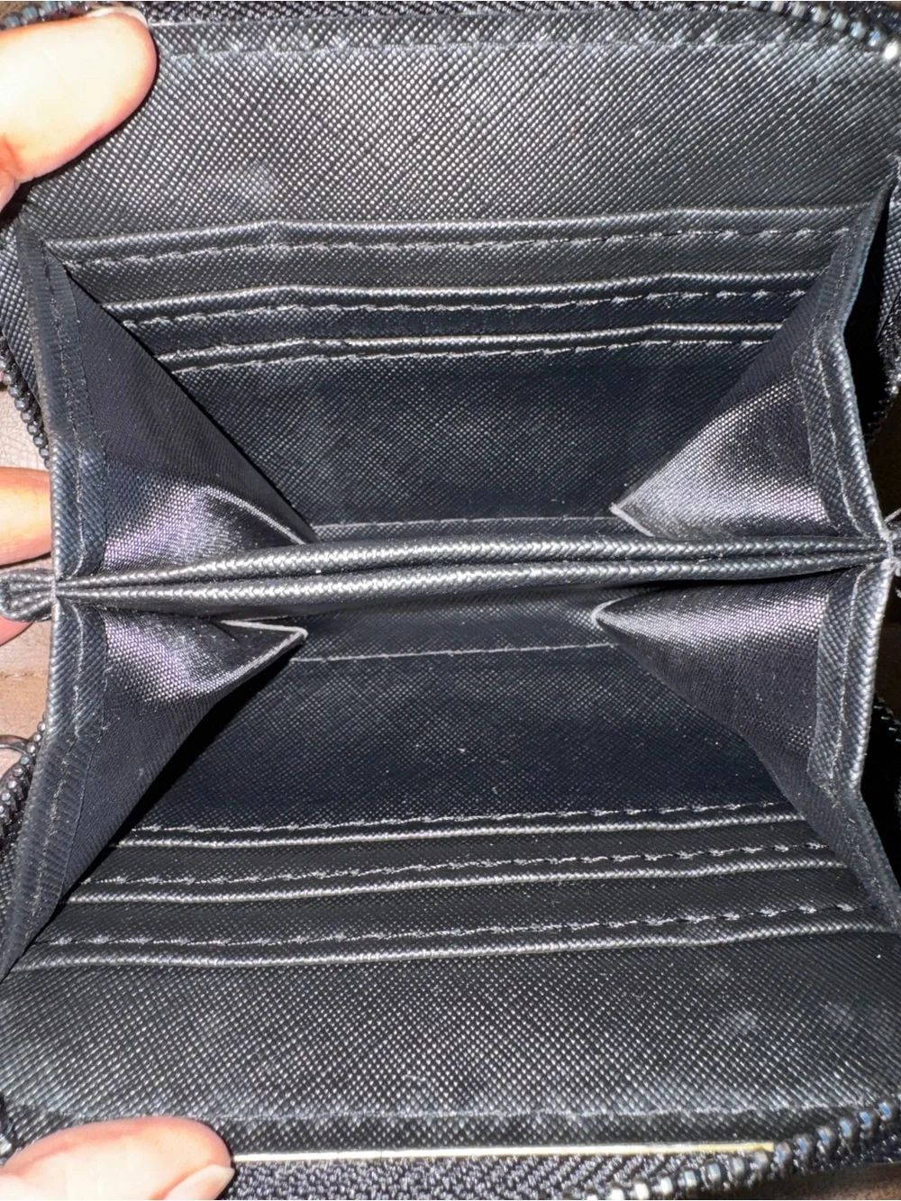 Black Quilted Card Wallet
